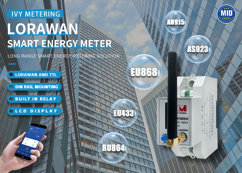 EM114039-01 Single Phase Remote Electricity Monitoring LoRa Energy Meter LoRaWAN Communication