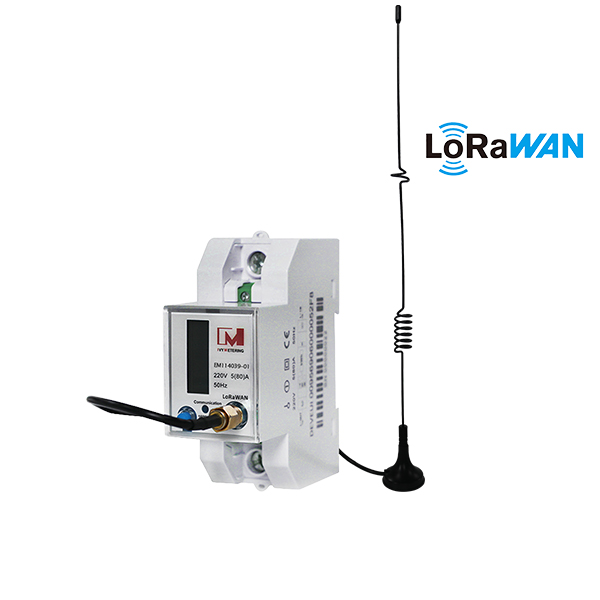 EM114039-01 Однофазный счетчик электроэнергии LoRa RU864 EU868 US923 МГц Интеллектуальные счетчики мощности LoRaWAN