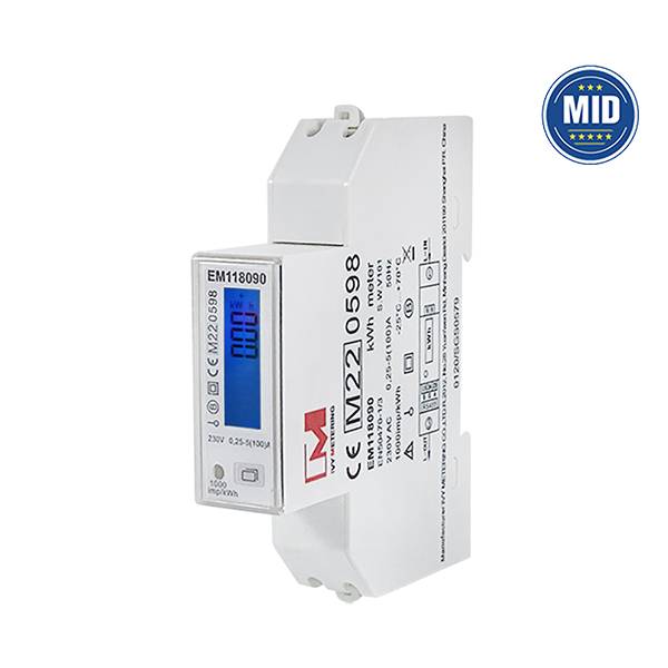32A Single Phase LCD Display RS485 Bidirectional Energy Meter AC Charger Power Meter EM118089 90 91
