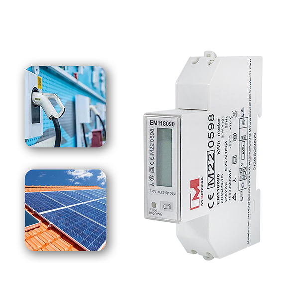 EM118089 90 91 RS485 Single Phase DIN Rail Bidirectional Metering Energy Meter For PV Solar System