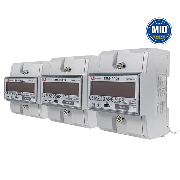 V2G Based Three-Phase Net Meter DIN Rail RS485 Modbus Bi-directional Energy Meter EM519032/33/24