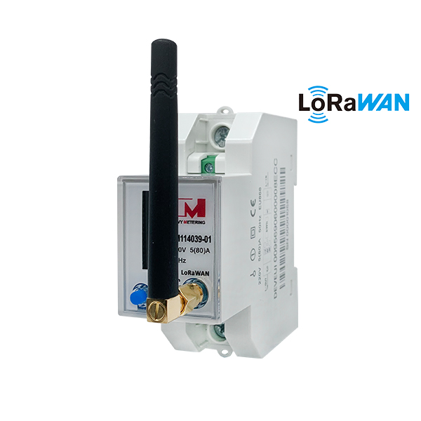 EM114039-01 1 Phase DIN Rail LoRa EU868 Mhz LoRaWAN Smart Electric Energy Meter For Internet of Things System