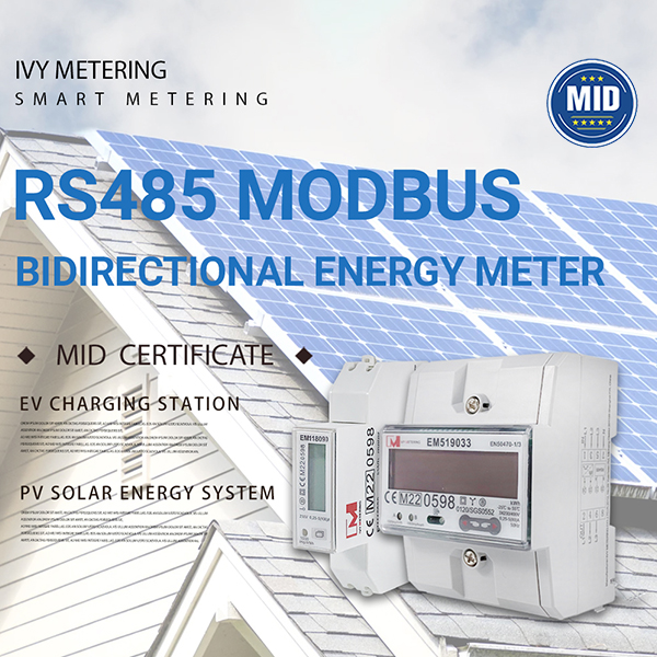 MINI Size DIN Rail RS485 Energy Meter With Bi Directional Metering EM118089/90/91 EM519032/33/24