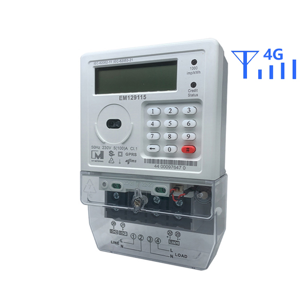 EM129115 GSM DLMS Prepayment Smart Kwh Meter IR GPRS Postpaid Energy Meter CAT 4 Tamper Protection Power Meter