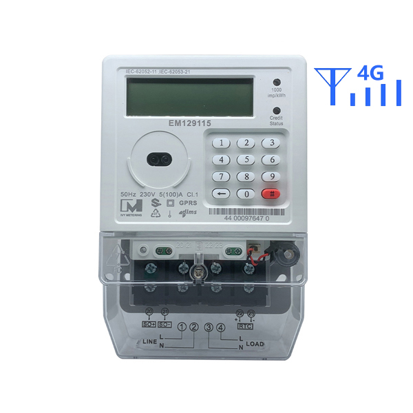 EM129115 GSM DLMS Prepayment Smart Kwh Meter IR GPRS Postpaid Energy Meter CAT 4 Tamper Protection Power Meter