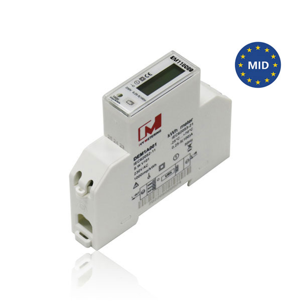 EM118089 EM118090 EM118091 Single Phase Two Wire RS485 Modbus Protocol Electric Energy Meter With Bidirectional For EV Charger