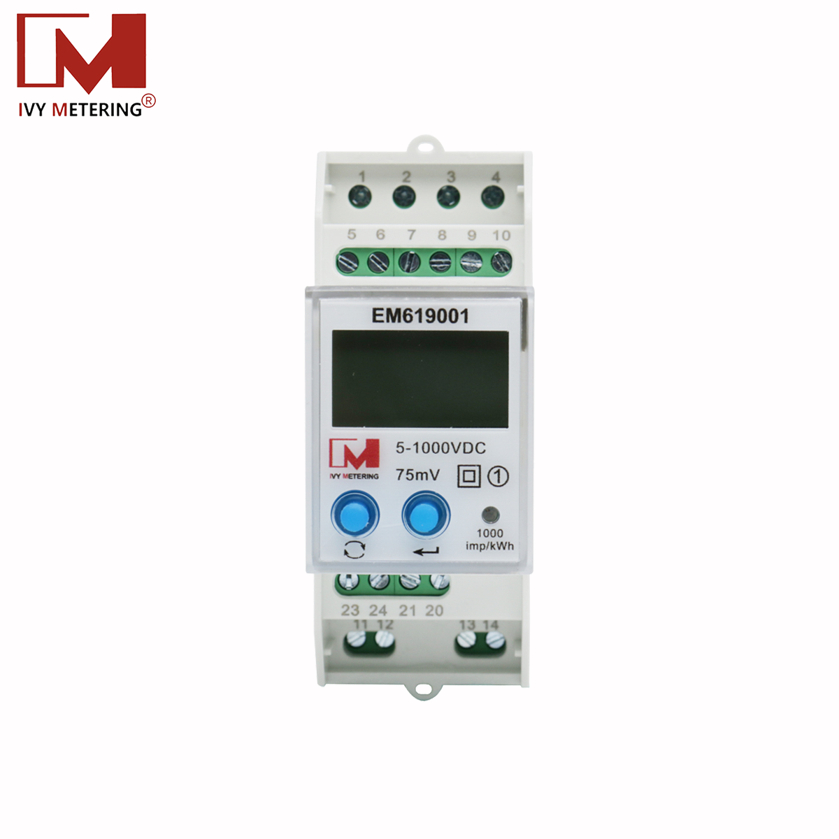 EM619001 PTB MID/Eichrecht сертификация 1000V DC двухнаправленного энергетического метра для зарядного устройства постоянного тока EV